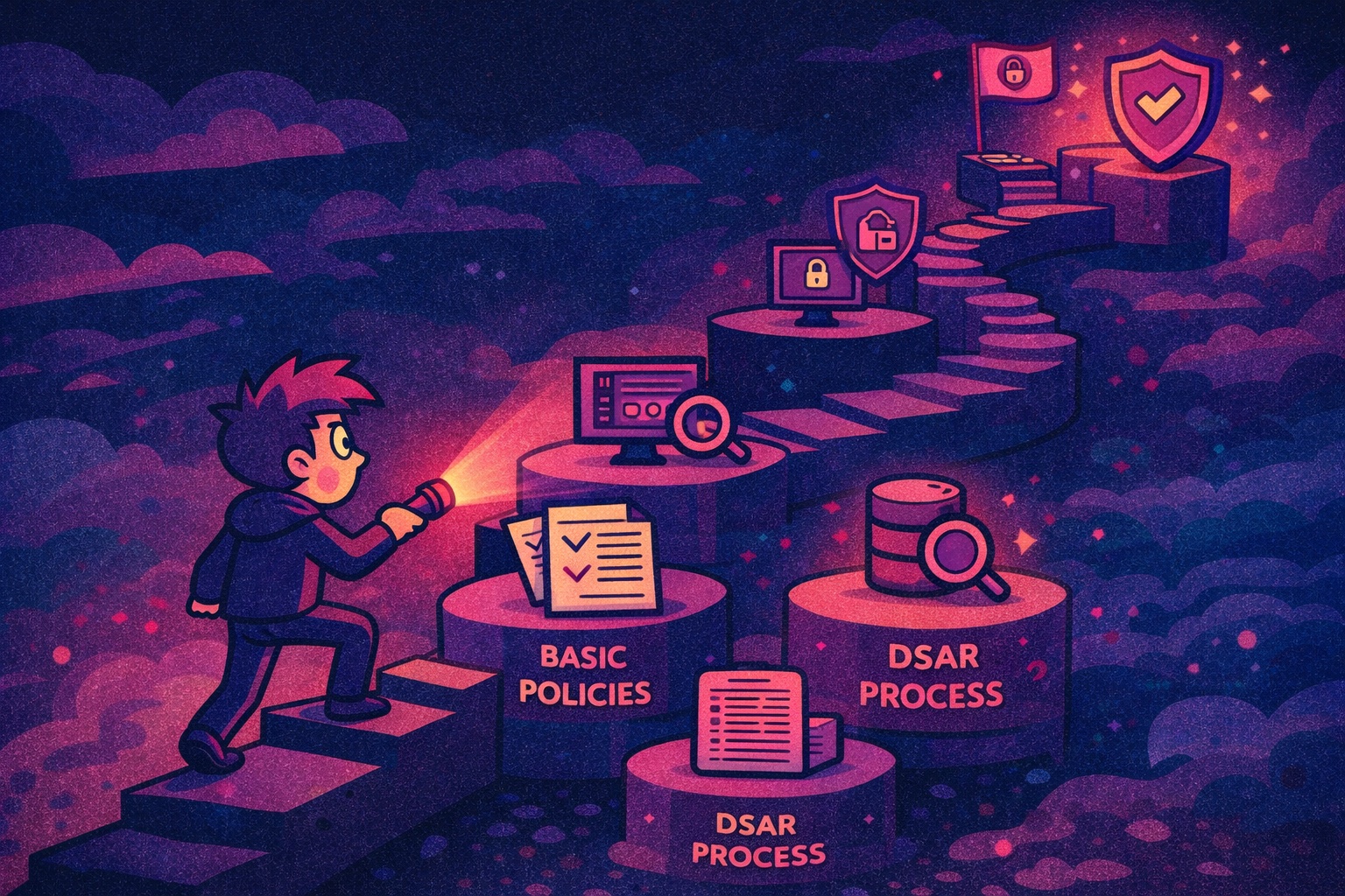 A person taking deliberate first steps on a path