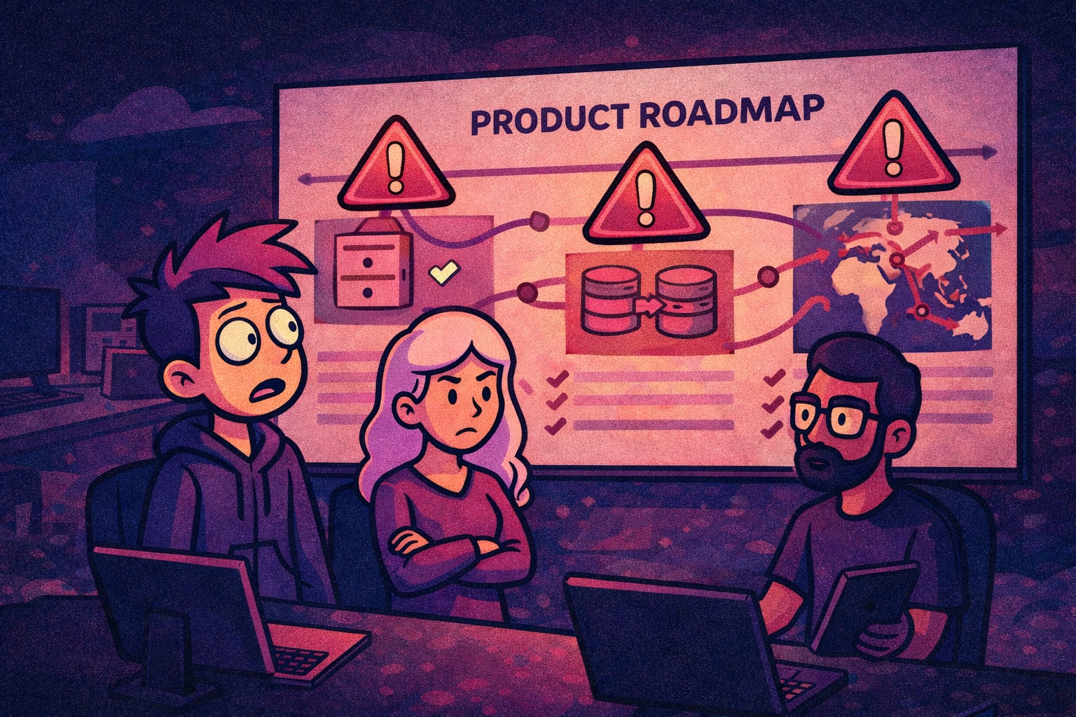 A developer reviewing code at a workstation